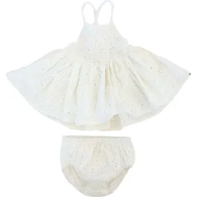 oh baby! Eyelet Party Dress, Cream