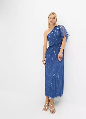 One Shoulder Party Maxi Dress by bonprix | Look Again