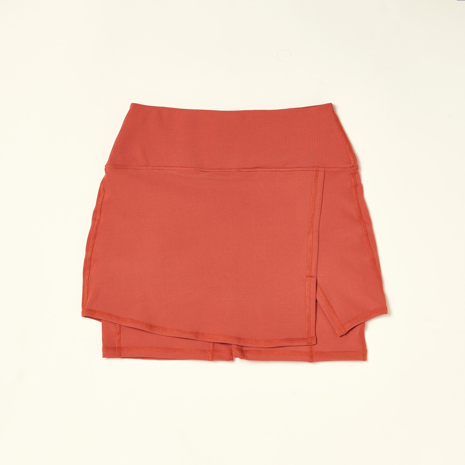 Over-Time Recycled Poly Double Layer Skort in Hotsauce