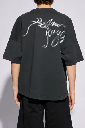 Palm Angels  |Street Style Cotton Short Sleeves Oversized Logo T-Shirts