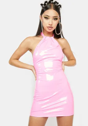 Party Starter Vinyl Mini Dress-