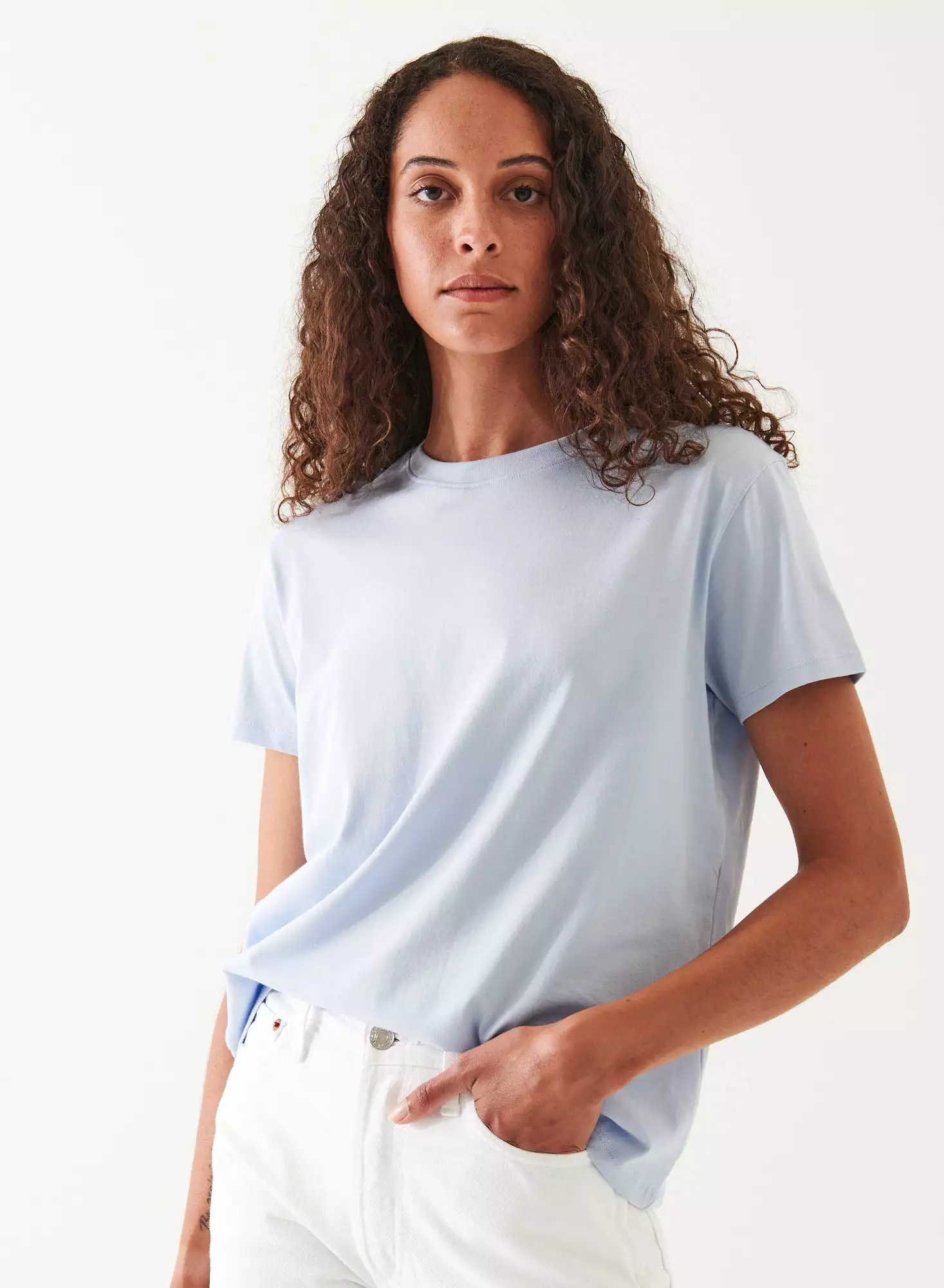 PASTEL ICONIC PIMA COTTON  STRETCH BOYFRIEND T-SHIRT