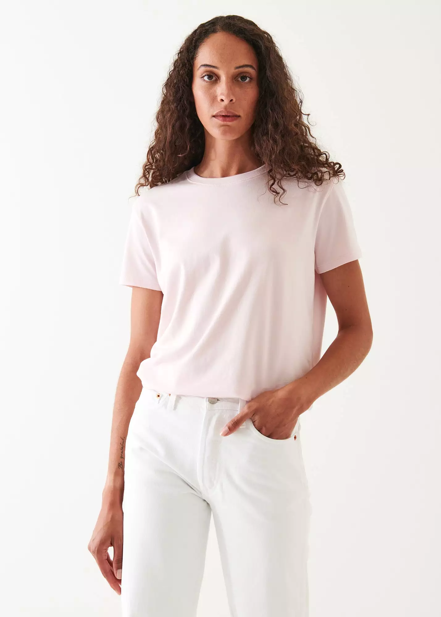 PASTEL ICONIC PIMA COTTON  STRETCH BOYFRIEND T-SHIRT