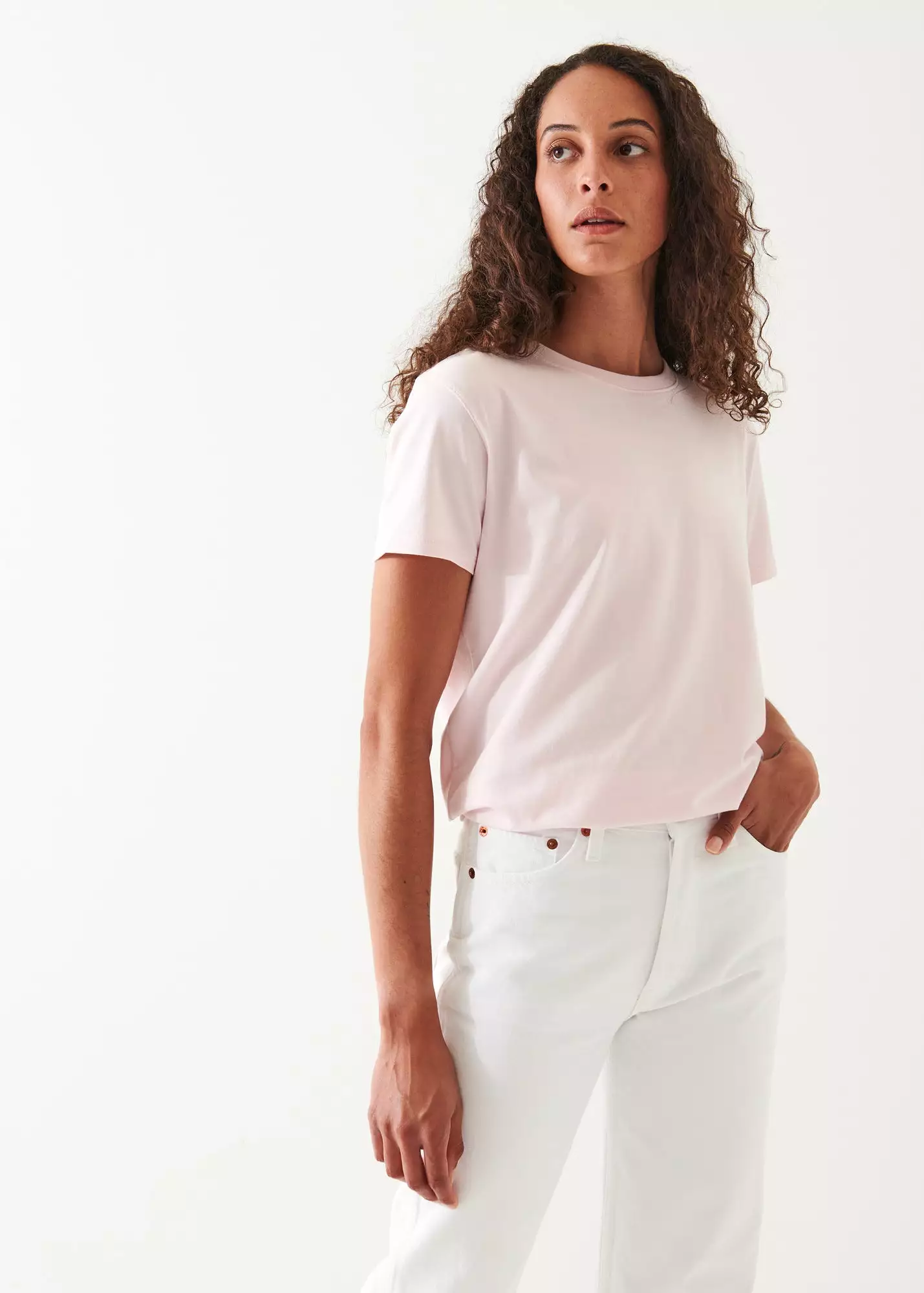 PASTEL ICONIC PIMA COTTON  STRETCH BOYFRIEND T-SHIRT