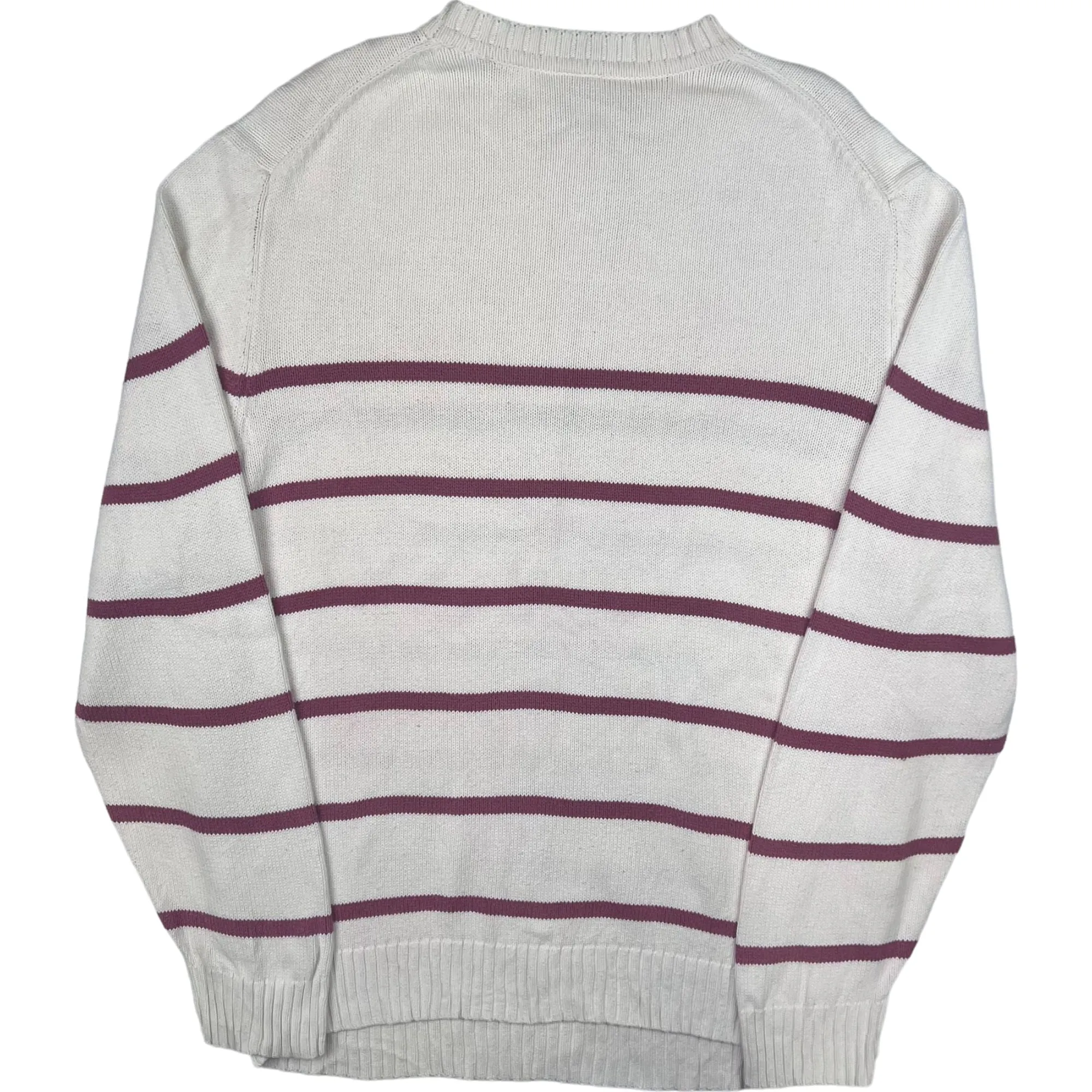 Paul & Shark Yachting Striped Knit Sweater White Pink