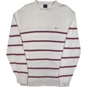 Paul & Shark Yachting Striped Knit Sweater White Pink