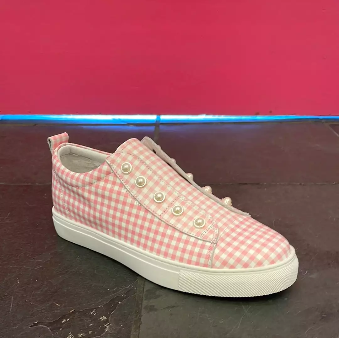 Pearla Pink Tartan Sneaker