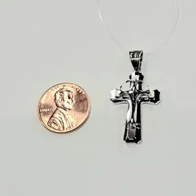 PEND-SS Mini Gothic cross w/blk