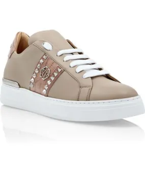 Philipp Plein Leather Lo-Top Sneakers Signature