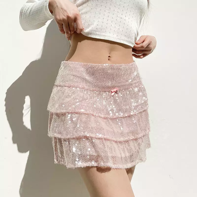 pink bling skirt by11291