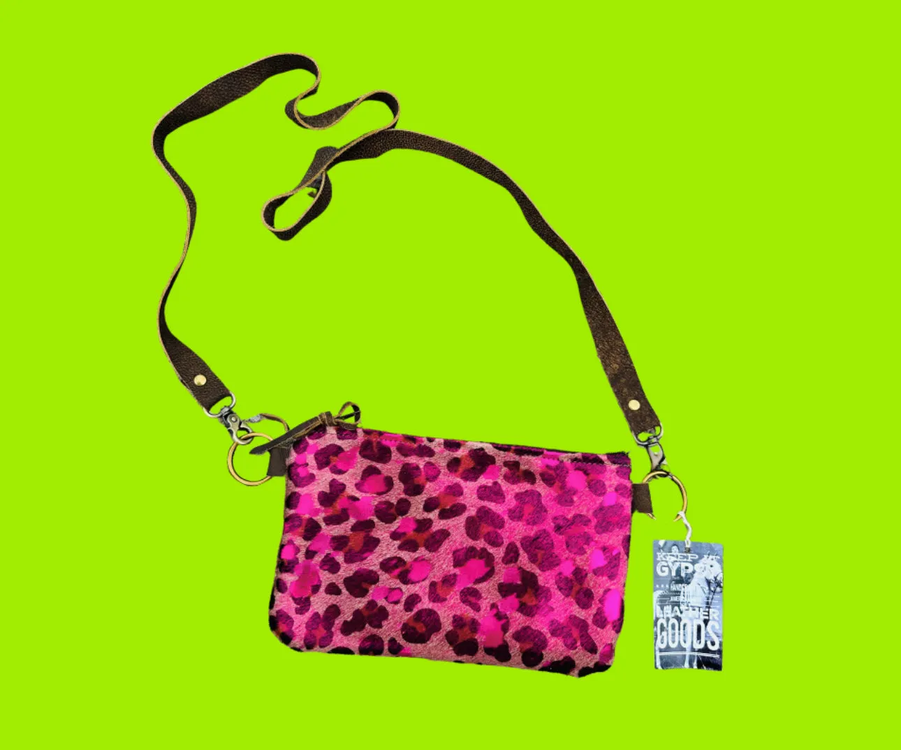 Pink Metallic Leopard Crossbody