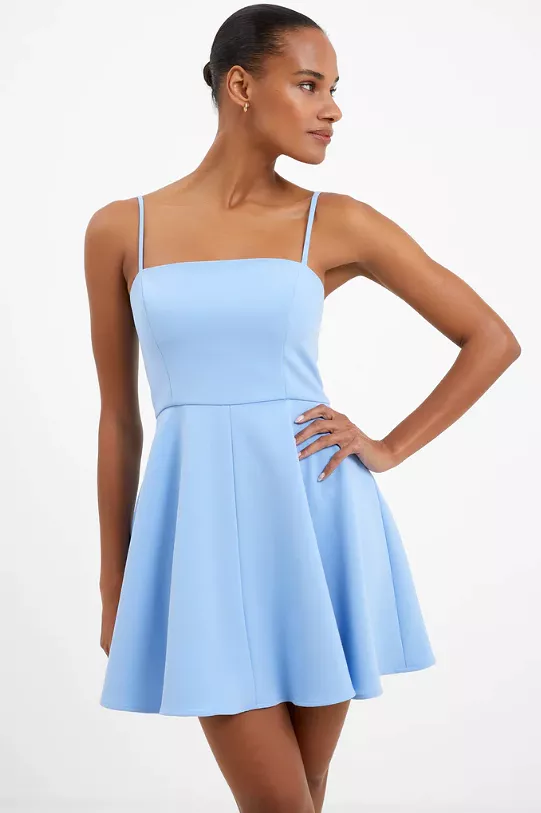 Placid Blue Fit and Flare Dress