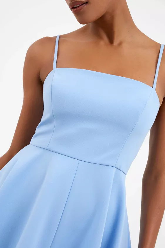 Placid Blue Fit and Flare Dress