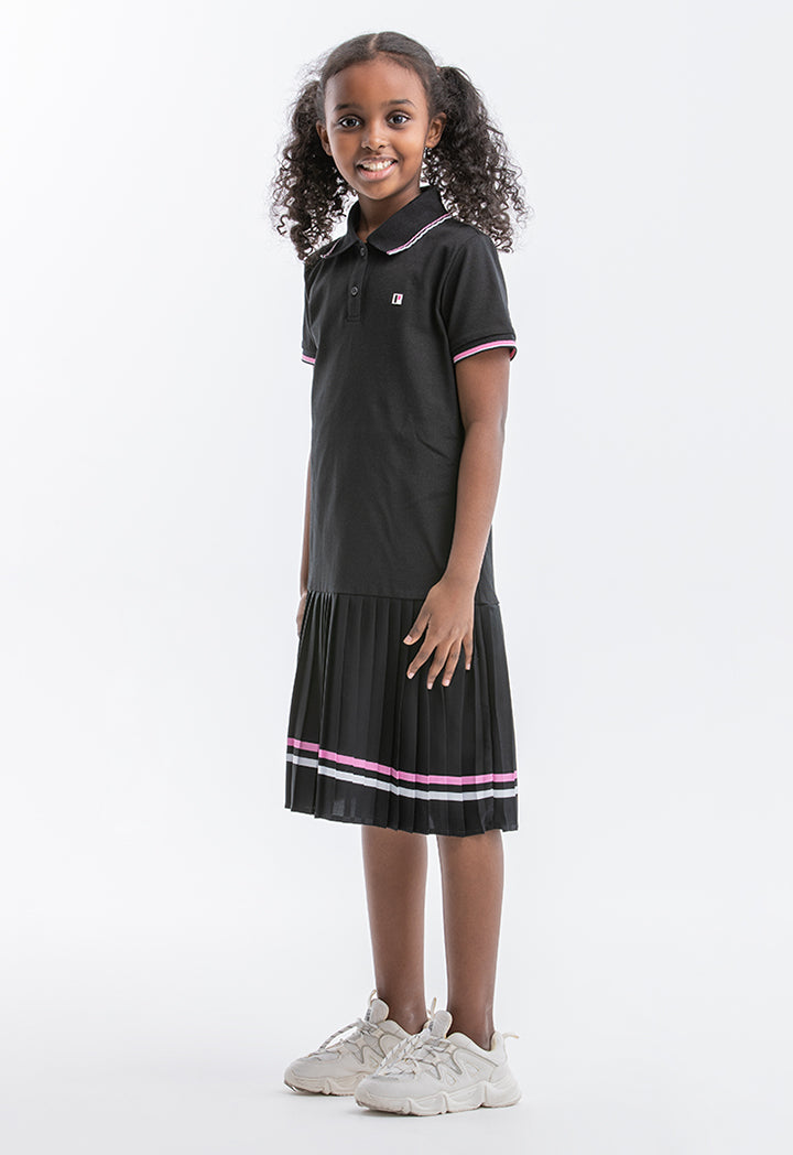 Powerpuff Girls Collared Pleated Hem Dress