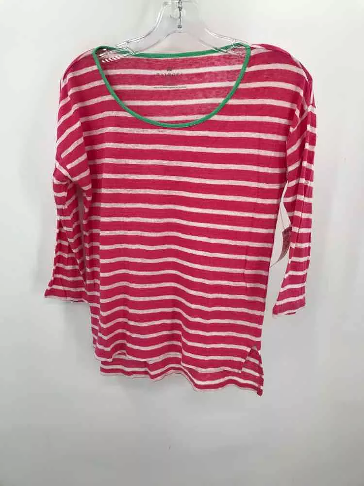 Pre-Owned Talbots Pink Size P Stripe T-shirt