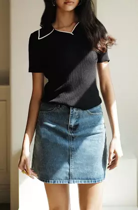 Pretty please denim mini skirt