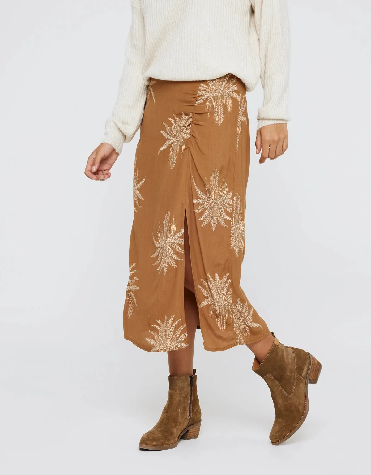 Printed Midi Skirt - Ninat