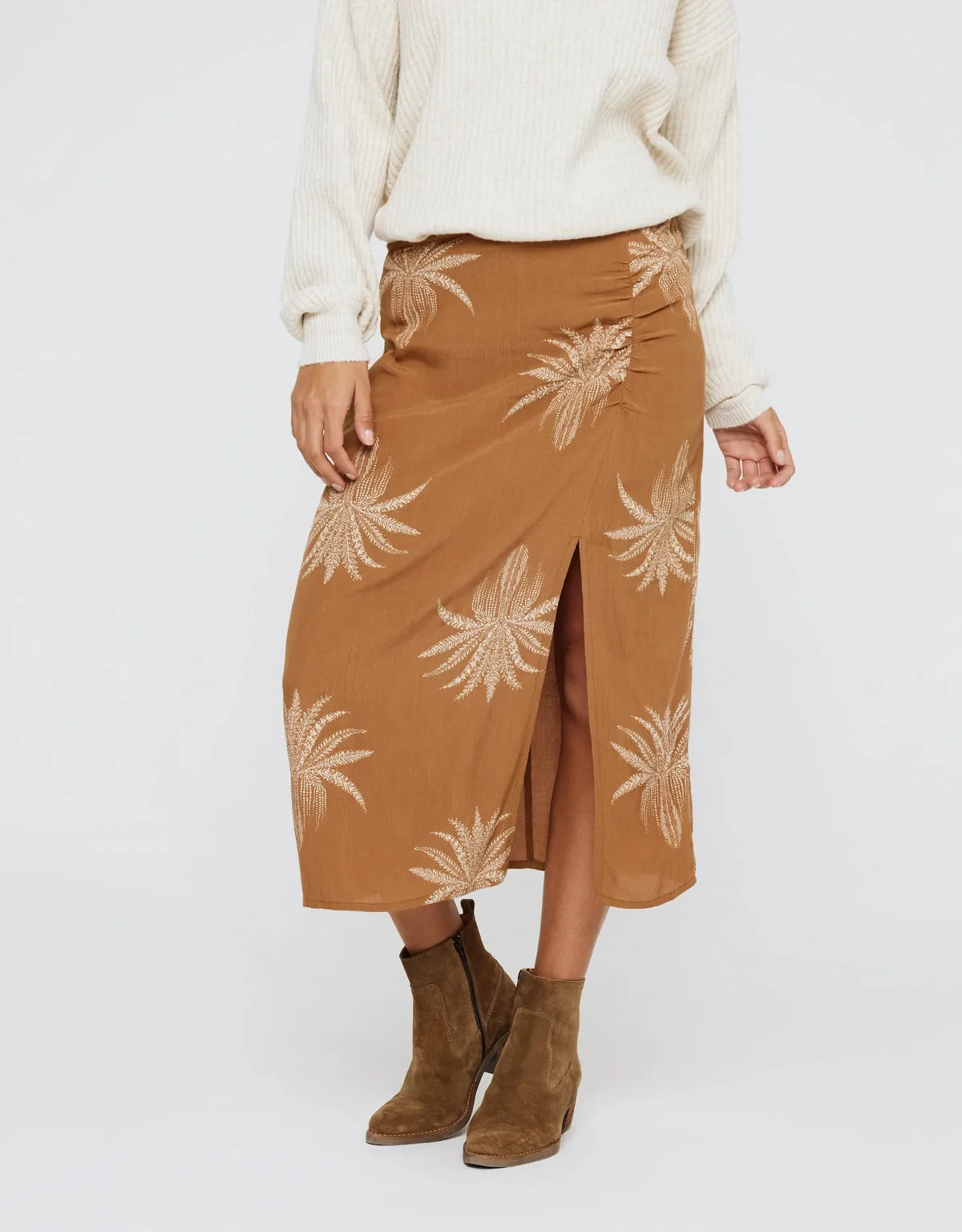 Printed Midi Skirt - Ninat