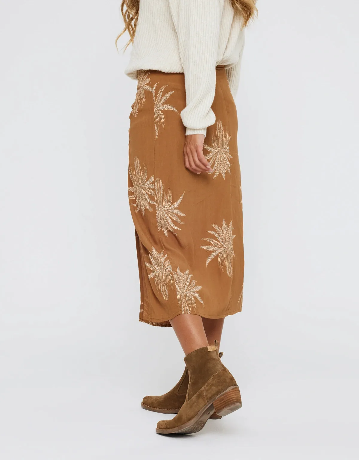 Printed Midi Skirt - Ninat