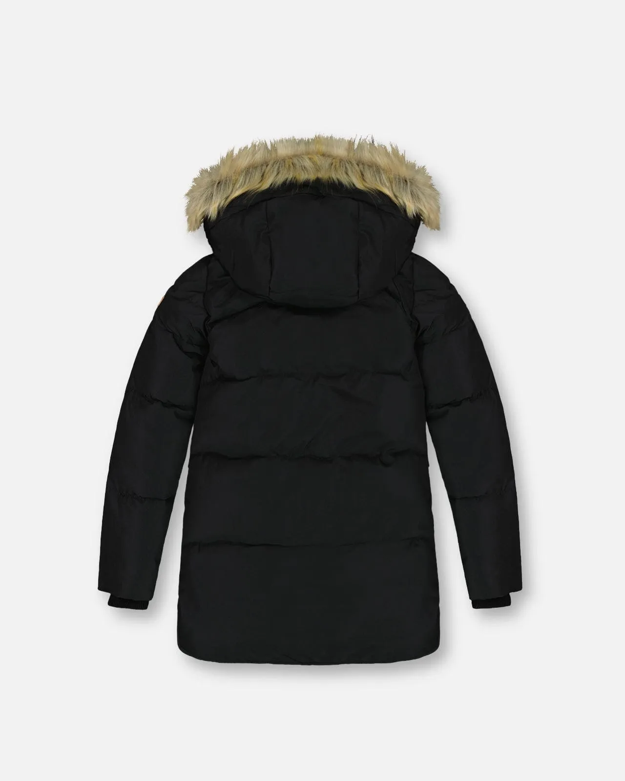 Puffy Long Coat Black