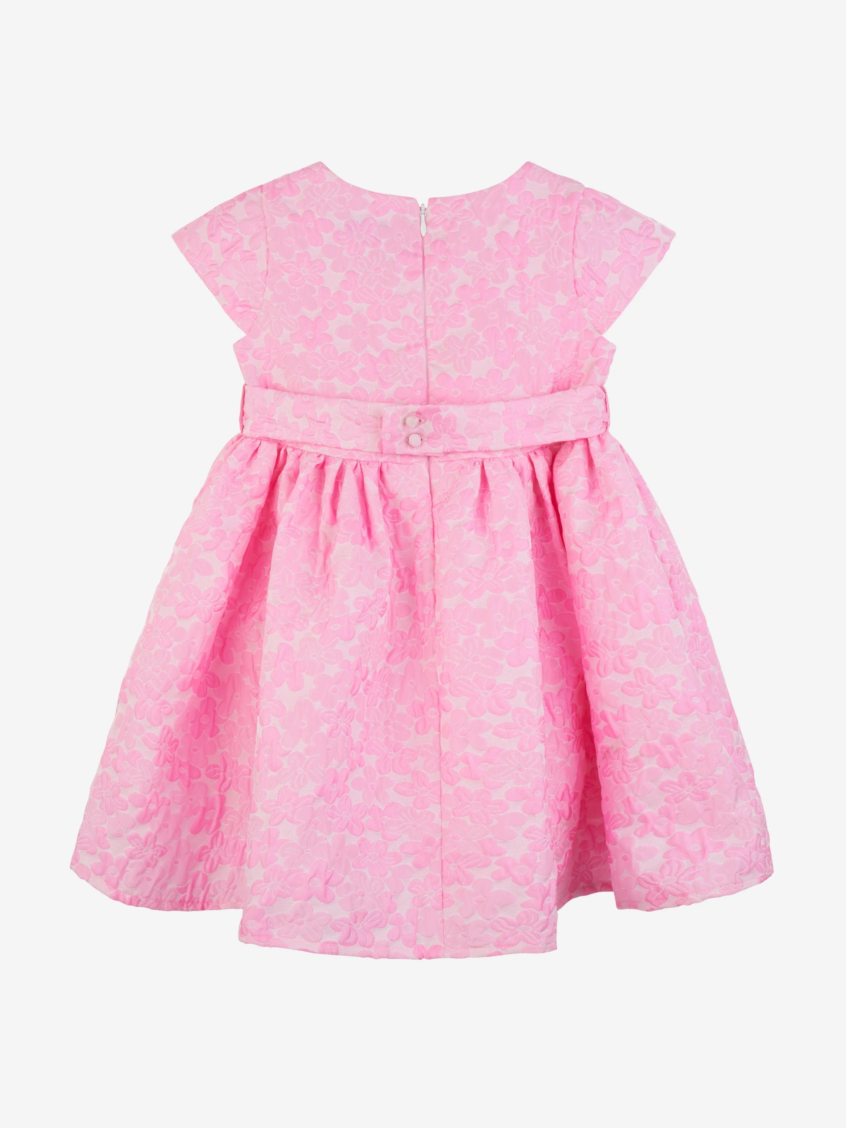 Rachel Riley Girls Daisy Damask Party Dress in Pink