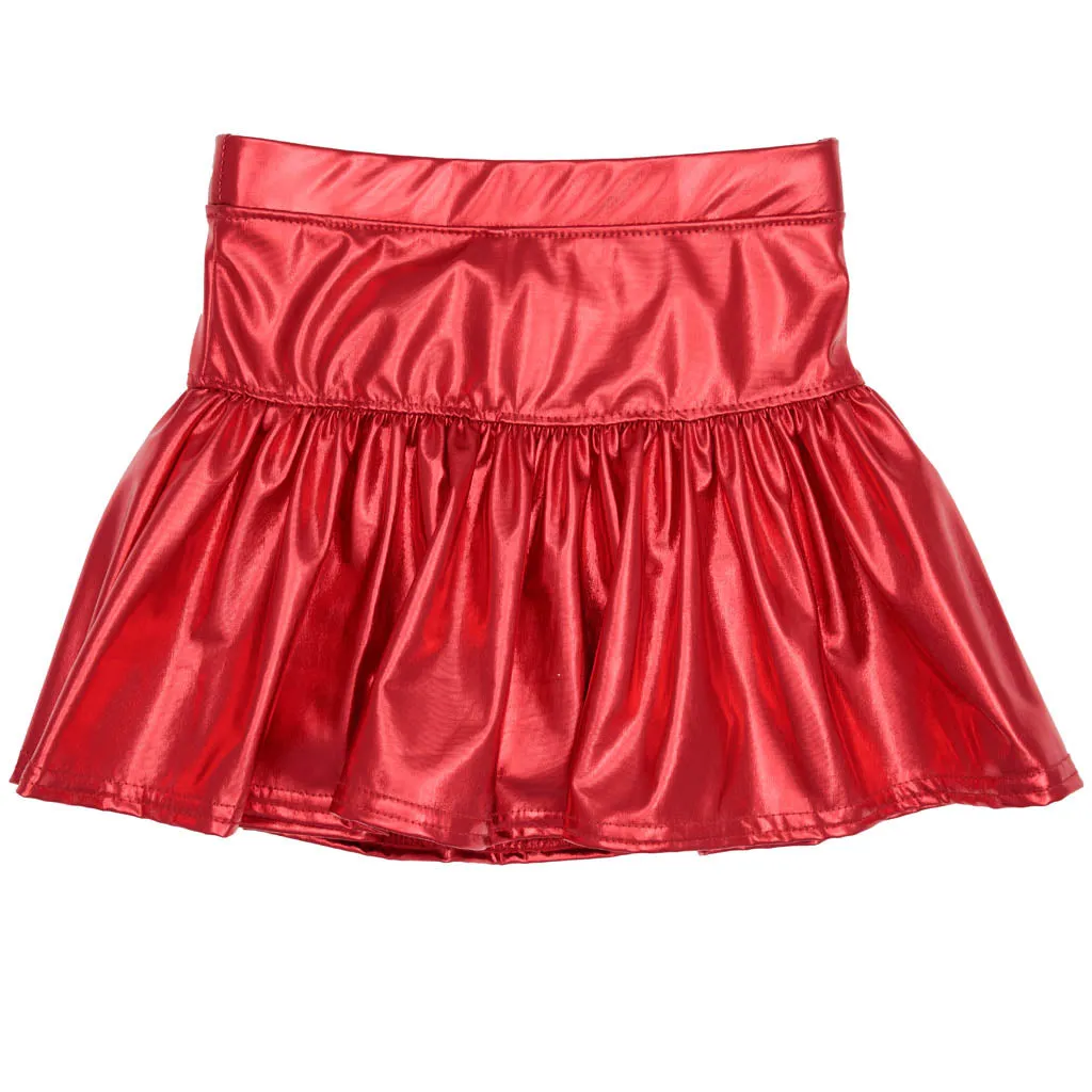 Red Metallic Skort