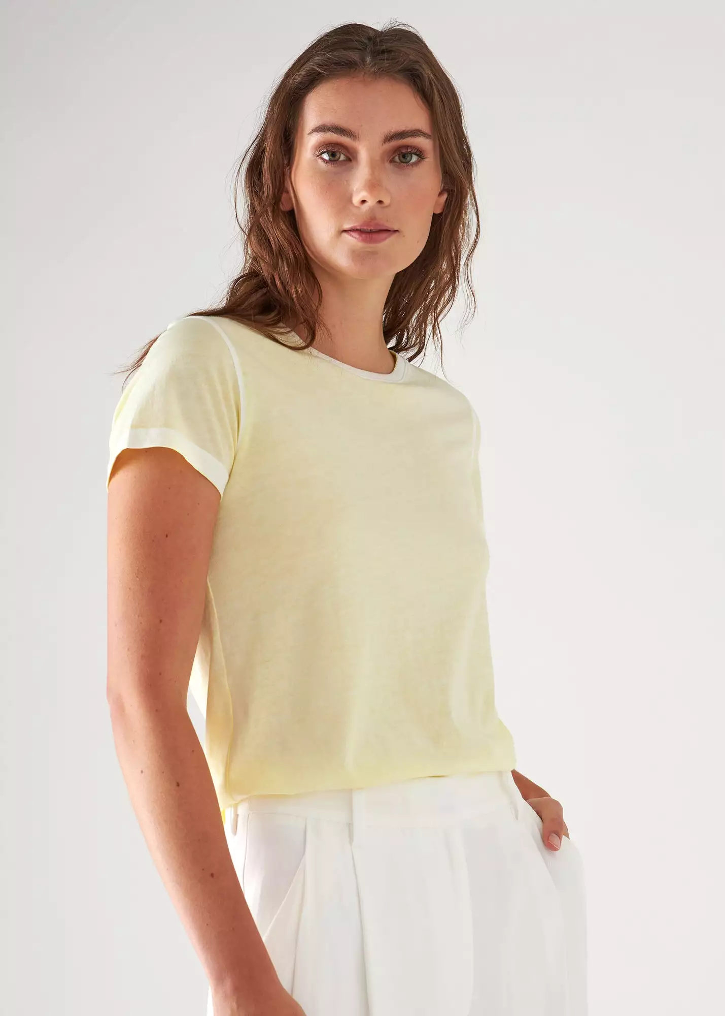 REVERSE SPRAY LIGHTWEIGHT PIMA COTTON T-SHIRT