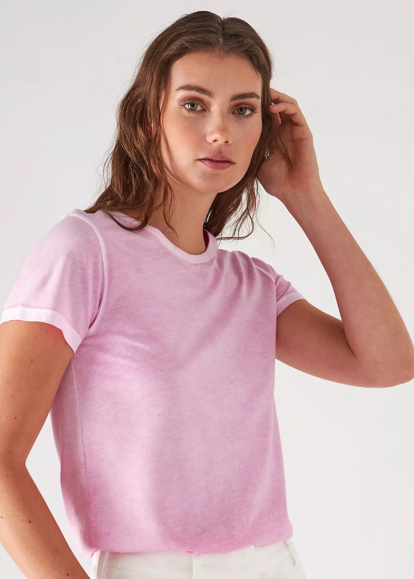 REVERSE SPRAY LIGHTWEIGHT PIMA COTTON T-SHIRT