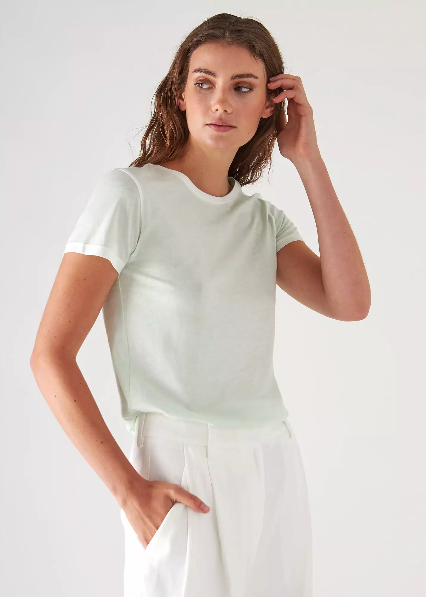 REVERSE SPRAY LIGHTWEIGHT PIMA COTTON T-SHIRT