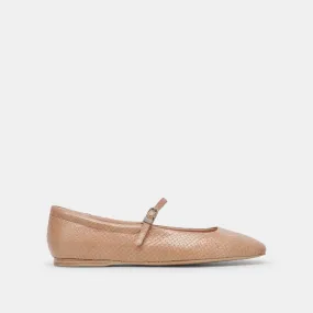 REYES BALLET FLATS TOFFEE SNAKE EMBOSSED– Dolce Vita 6974197792834