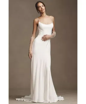 RISH Gianna Scoop-Neck Fit & Flare Wedding Gown