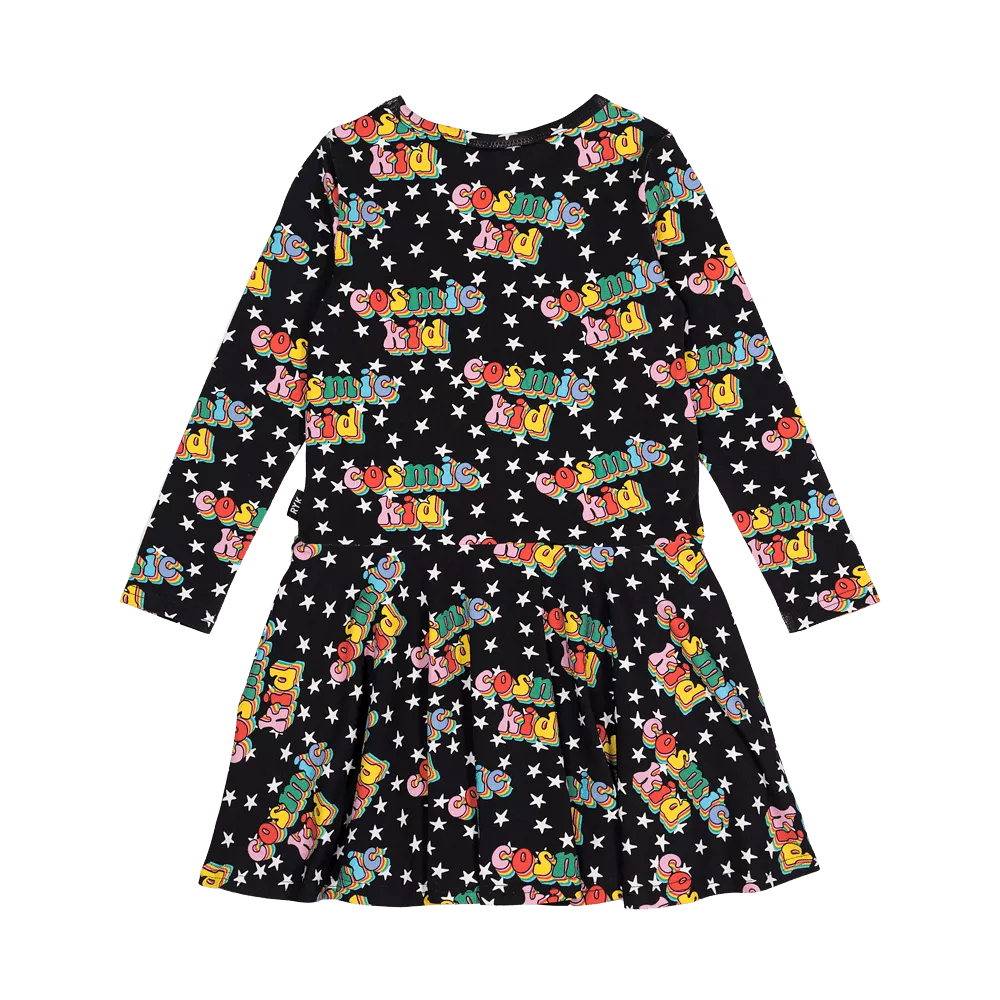 Rock Your Baby Cosmic Kid LS Drop Waist Dress