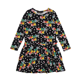 Rock Your Baby Cosmic Kid LS Drop Waist Dress