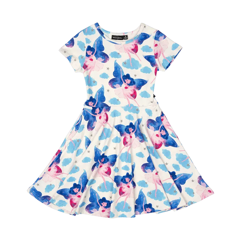 Rock Your Baby Fairy Girls Waisted Dress