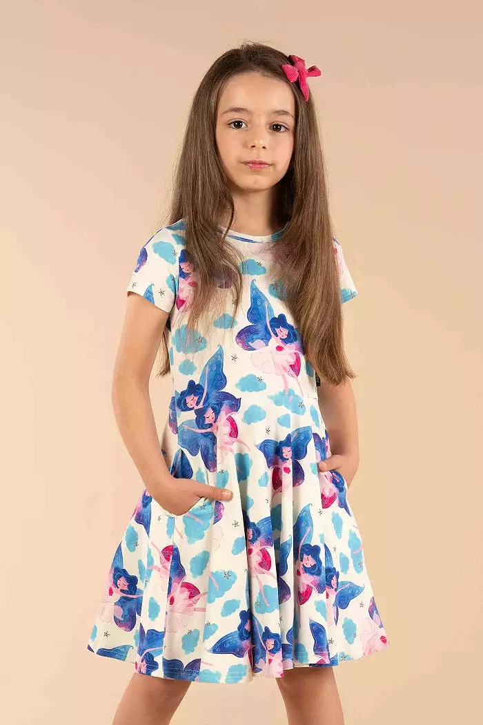 Rock Your Baby Fairy Girls Waisted Dress