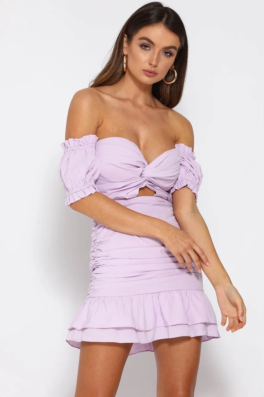 ----Runaway   ----the Label Prom Party Mini Dress - Purple ---