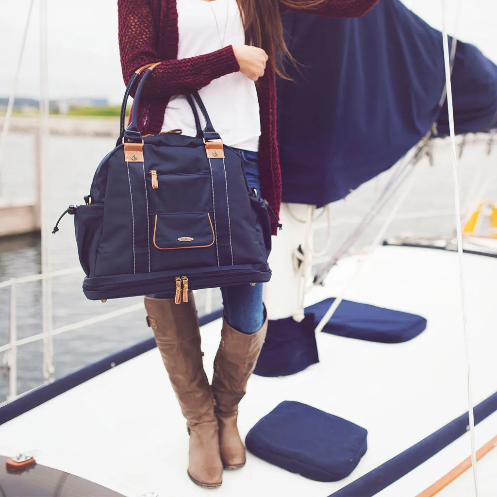 Sail Away Satchel - Nautical Navy