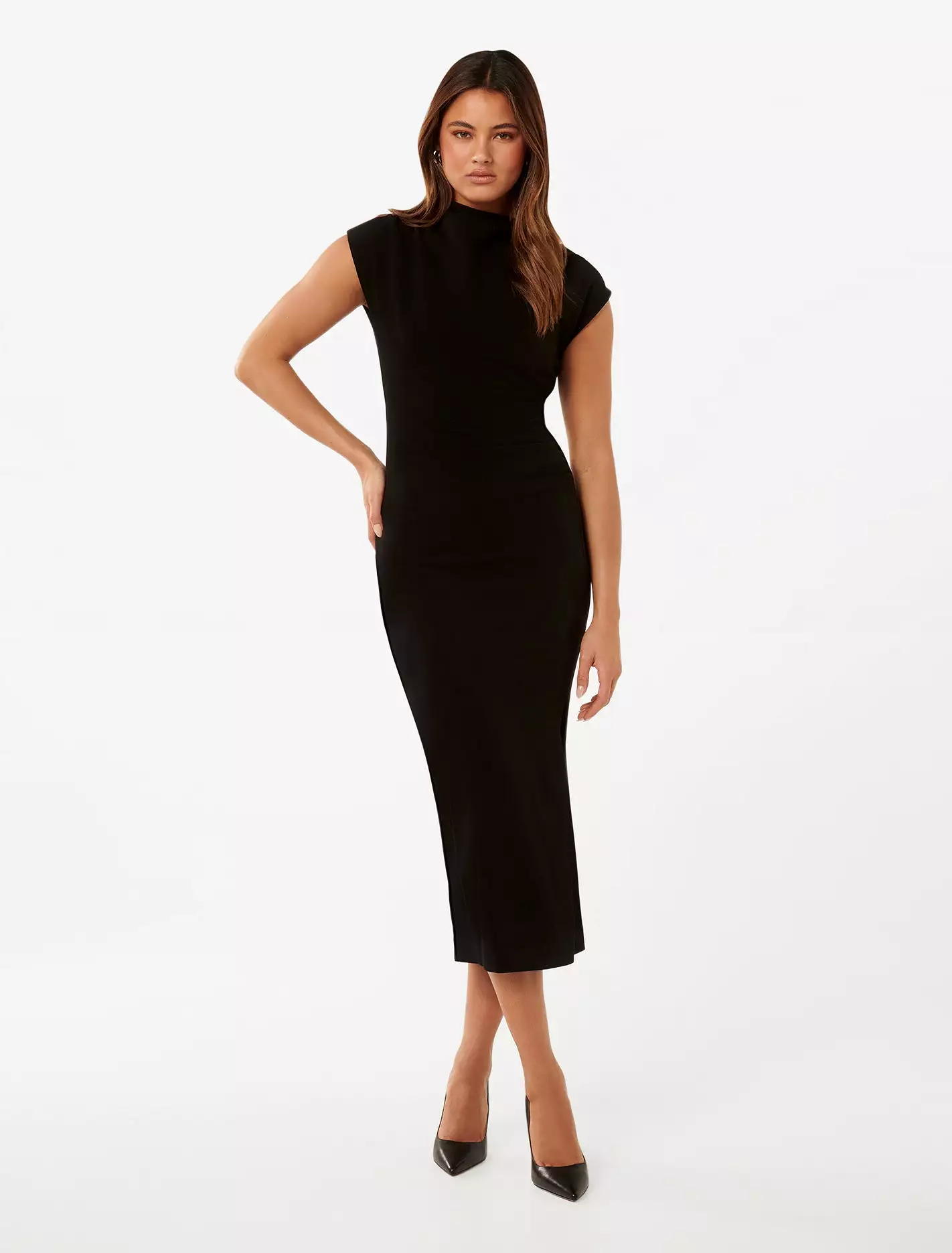 Samantha Cowl Neck Midi Dress