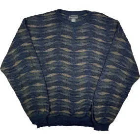 Serafini Knitted Sweater Navy Green Beige