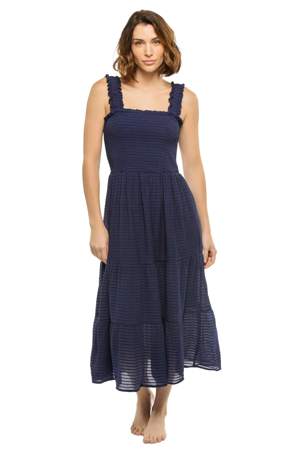 Shadow Stripe Midi Dress