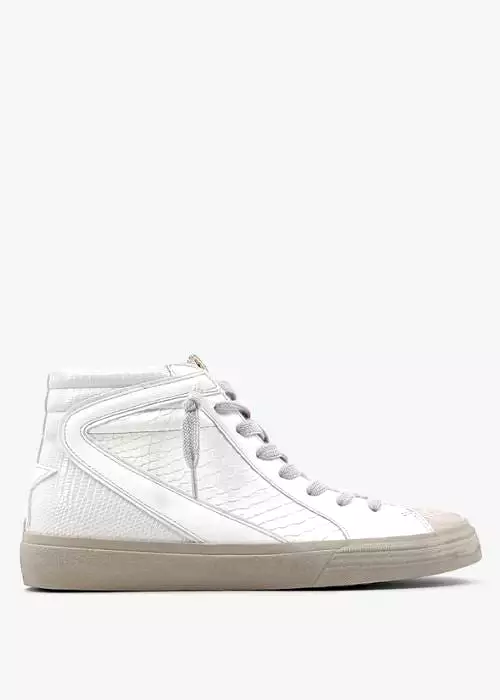 SHU SHOP Rooney White Snake Sneaker