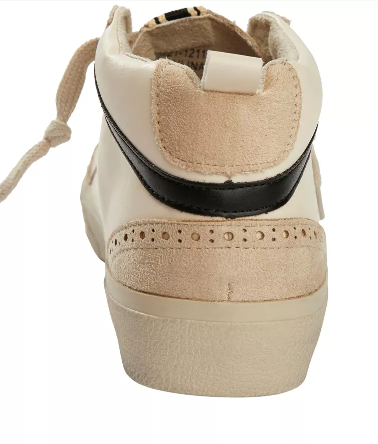 SHUSHOP Paulina White Mid Top Sneaker