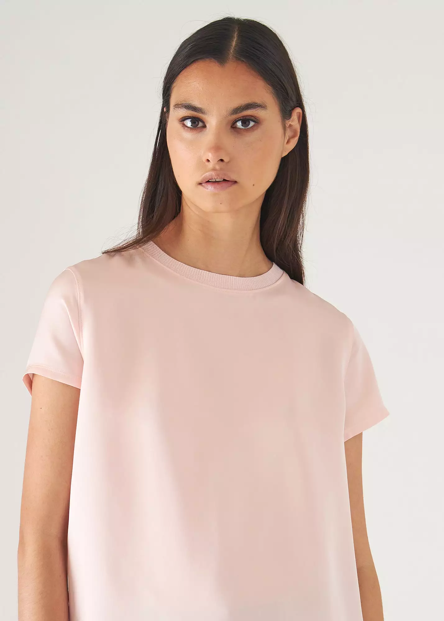 SILK SHORT SLEEVE CREWNECK