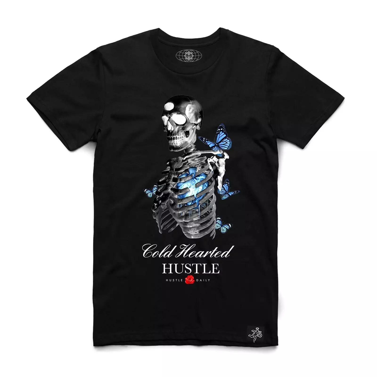 SKELETON COLD HEARTED TEE BLACK