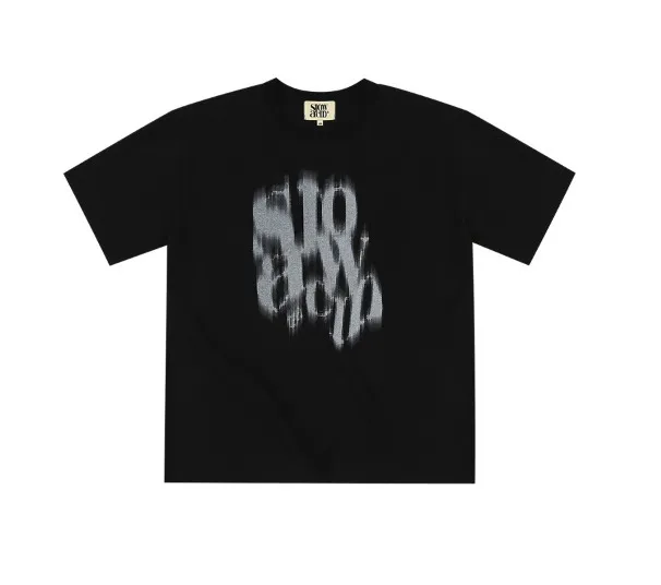 SLOW ACID  |Unisex U-Neck Oversized Logo T-Shirts