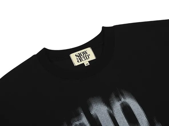 SLOW ACID  |Unisex U-Neck Oversized Logo T-Shirts