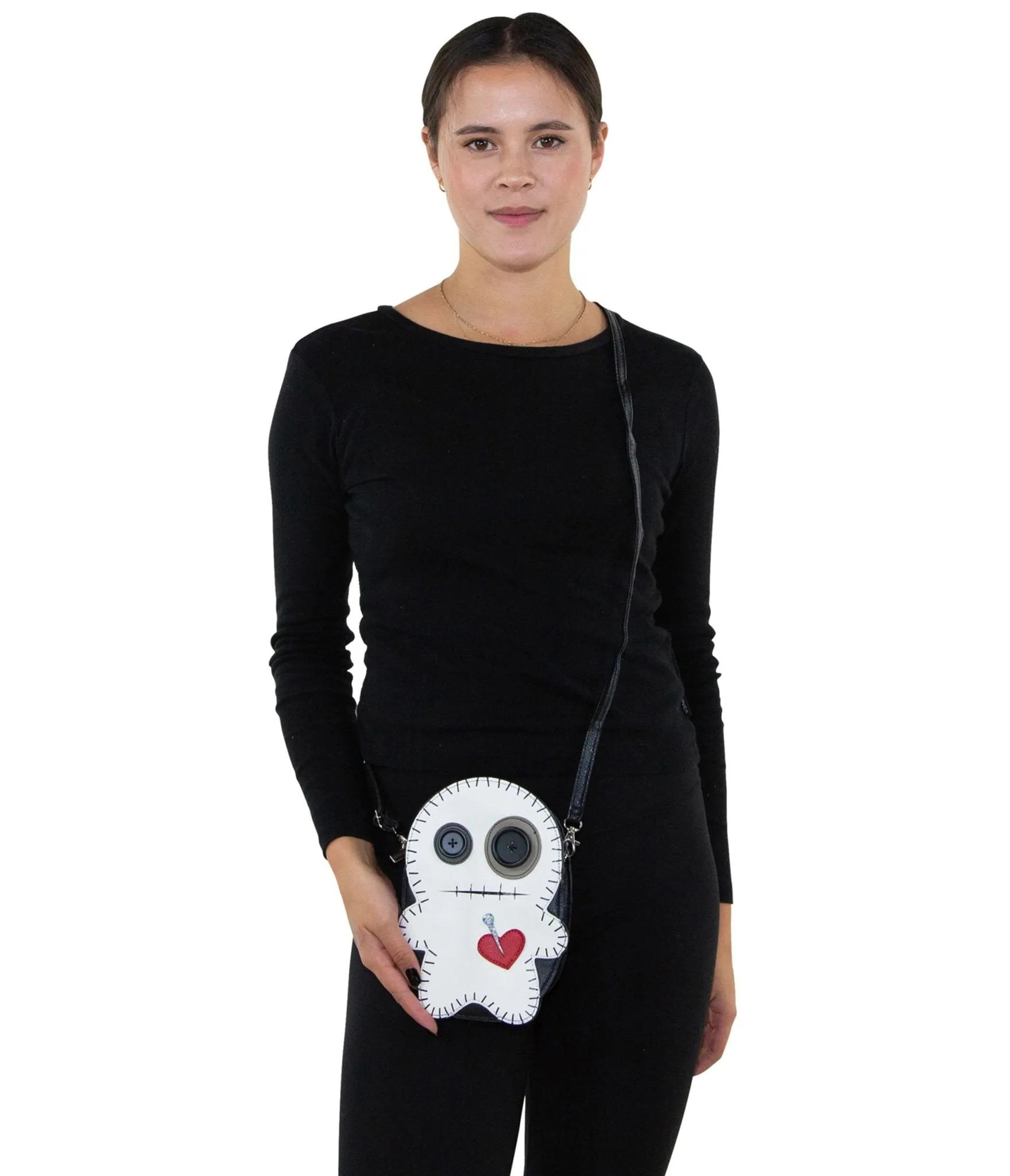 Stitched Voodoo Doll Crossbody Bag