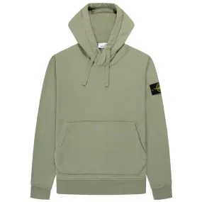 Stone Island Garment Dyed Hooded Sweatshirt Sage Green