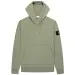 Stone Island Garment Dyed Hooded Sweatshirt Sage Green