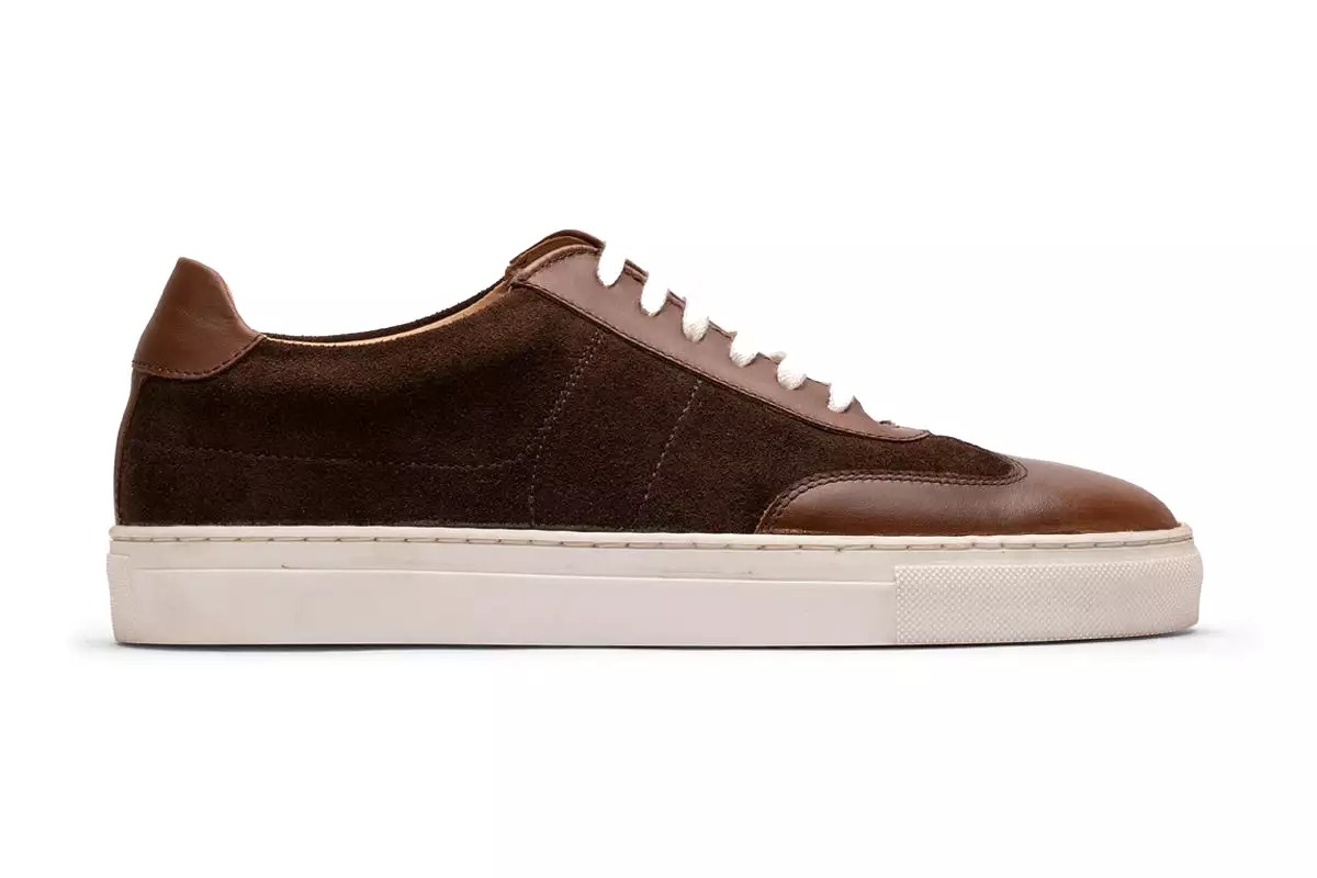 Suede & Smooth Leather combo Oxford Sneaker